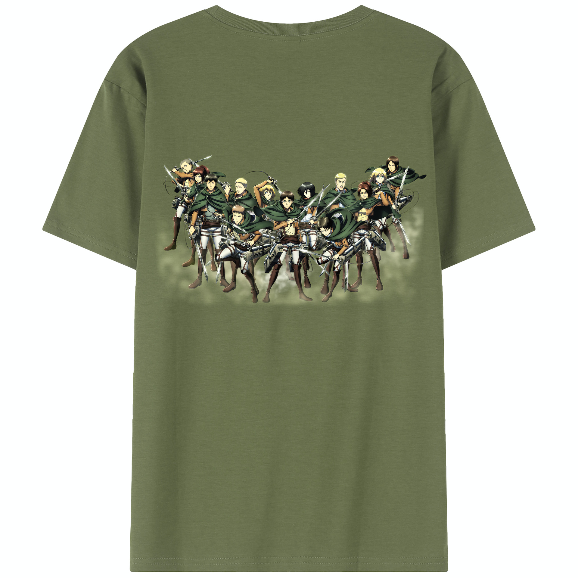 （画像用） 進撃の巨人 Attack on Titan 綿100％半袖Tシャツ（背面プリント）